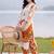 women ethnic motifs printed regular cotton kurta with trousers