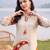 women ethnic motifs printed regular cotton kurta with trousers