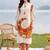 women ethnic motifs printed regular cotton kurta with trousers
