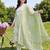 women ethnic motifs embroidered regular thread work cotton kurta with trousers & with dupatta
