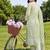 women ethnic motifs embroidered regular thread work cotton kurta with trousers & with dupatta