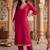 women regular thread work kurta with trousers