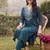 women ethnic motifs embroidered regular thread work kurta with trousers