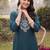 women ethnic motifs embroidered regular thread work kurta with trousers
