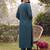women ethnic motifs embroidered regular thread work kurta with trousers