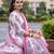 women ethnic motifs printed regular cotton kurta with trousers & with dupatta