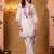 women floral embroidered regular thread work kurta with trousers