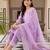 women regular thread work kurta with trousers & with dupatta