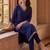 women regular thread work kurta with trousers