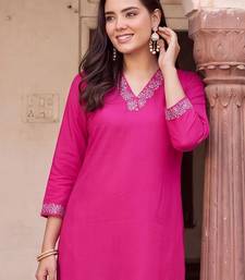 women ethnic motifs embroidered regular thread work kurta with trousers