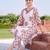 women floral printed regular cotton kurta with trousers