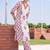 women floral printed regular cotton kurta with trousers