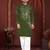 Green premium viscose silk original mirror work kurta pajama