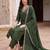 women ethnic motifs embroidered regular kurta with trousers & with dupatta