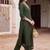 women ethnic motifs embroidered regular kurta with trousers & with dupatta