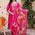 women ethnic motifs embroidered regular kurta with trousers & with dupatta