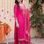 women ethnic motifs embroidered regular kurta with trousers & with dupatta