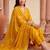 women ethnic motifs embroidered regular sequinned kurta with trousers & with dupatta