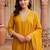 women ethnic motifs embroidered regular sequinned kurta with trousers & with dupatta