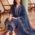 women ethnic motifs embroidered regular kurta with trousers & with dupatta