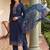 women ethnic motifs embroidered regular kurta with trousers & with dupatta