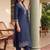women ethnic motifs embroidered regular kurta with trousers & with dupatta