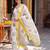 women ethnic motifs printed regular cotton kurta with trousers & with dupatta
