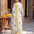 women ethnic motifs printed regular cotton kurta with trousers & with dupatta