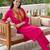 women ethnic motifs embroidered regular thread work cotton kurta with trousers