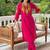 women ethnic motifs embroidered regular thread work cotton kurta with trousers