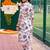 women floral printed regular cotton kurta with trousers