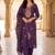 women ethnic motifs embroidered regular mirror work kurta with trousers & with dupatta