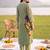 women printed regular cotton kurta with trousers