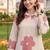 women printed regular cotton kurta with trousers