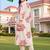 women printed regular cotton kurta with trousers