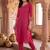 women regular thread work kurta with trousers