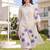 women floral embroidered regular thread work cotton kurta with trousers