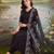 women ethnic motifs embroidered empire thread work kurta with trousers & with dupatta