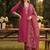 women ethnic motifs printed regular mirror work cotton kurta with harem pants & with dupatta