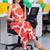 women floral printed regular cotton kurta with trousers