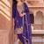 women ethnic motifs embroidered regular thread work kurta with patiala & with dupatta