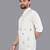 Off white linen hand woven kurta pajama