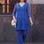 women leheriya dyed regular thread work kurti with trousers