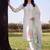 women floral embroidered regular thread work kurta with trousers & with dupatta