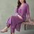 women ethnic motifs embroidered regular thread work kurta with trousers