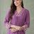 women ethnic motifs embroidered regular thread work kurta with trousers
