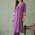 women ethnic motifs embroidered regular thread work kurta with trousers