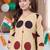 women printed regular cotton kurta with trousers