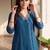 women ethnic motifs regular thread work kurta with trousers & with dupatta