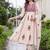 women ethnic motifs embroidered empire thread work kurta with trousers & with dupatta